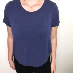 Aerie Super Soft Cropped Tee in Purple